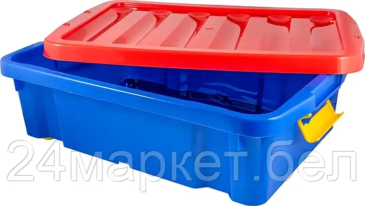 PT9934СИН-9 на колесах синий Ящик для игрушек PLAST TEAM, фото 2