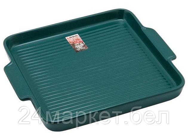 Тарелка- блюдо керамическая, 24.5х21.5х2.3 см, серия ASIAN, зеленая, PERFECTO LINEA, фото 2