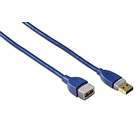 (00039674) USB 3.0 A(m) - USB 3.0 A(f), GOLD , 1.8м, синий Кабель HAMA