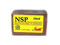 Пластилин NSP скульптурный Hard (коричневый) 0,906 кг