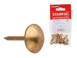 Гвозди декоративные Сфера 11 мм 1.3х16 мм золото (50 шт в зип-локе) STARFIX