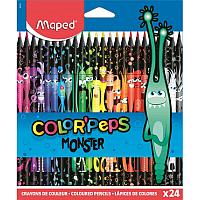 Цветные карандаши "Color' Peps Monster" 24 шт