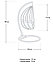 Подвесное кресло-кокон SEVILLA ротанг белый, подушка зеленая, фото 6
