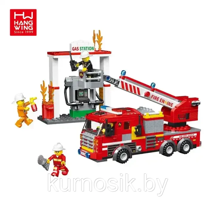 Конструктор QL2262 Zhe Gao City Пожарная машина, 430 деталей - фото 3 - id-p218043910