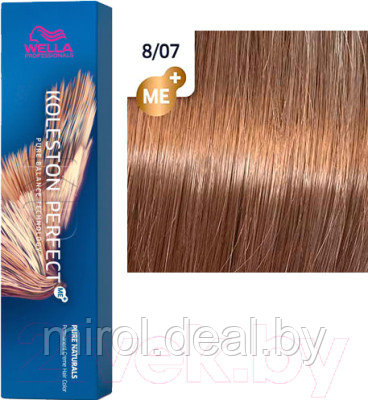 Крем-краска для волос Wella Professionals Koleston Perfect ME+ 8/07 - фото 1 - id-p218044093