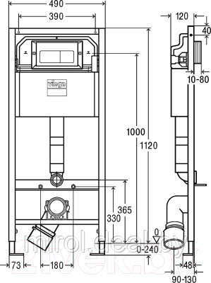 Унитаз подвесной с инсталляцией Ideal Standard Tesi T007901 + T352701 + 792824 - фото 10 - id-p218045423