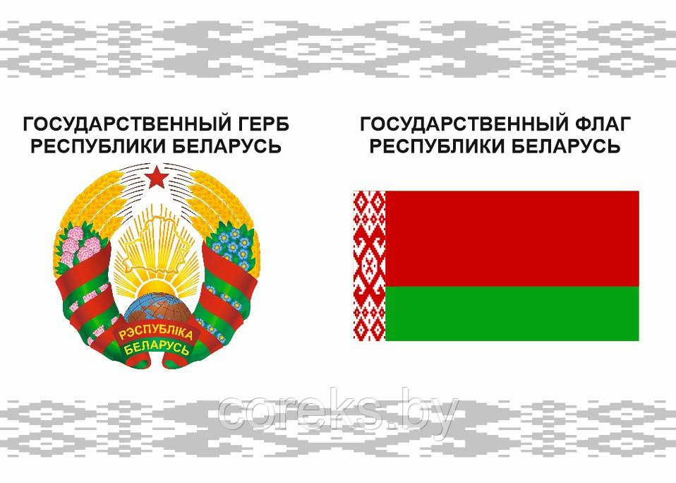 Стенд с символикой Республики Беларусь (29,7*42 см) - фото 1 - id-p218046900