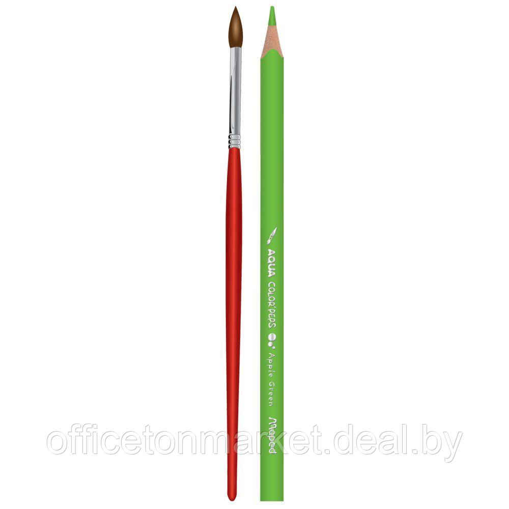 Цветные карандаши Maped "Aqua" + кисточка, 12 цветов - фото 3 - id-p215593913