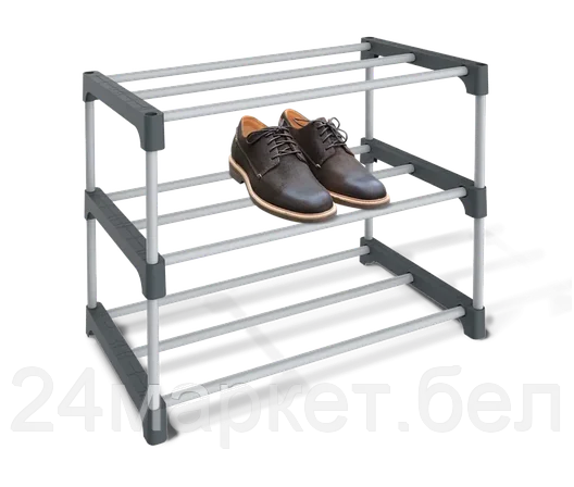 SHT-SR6-P SHEFFILTON пластик серый/темно-серый Полка для обуви, фото 2