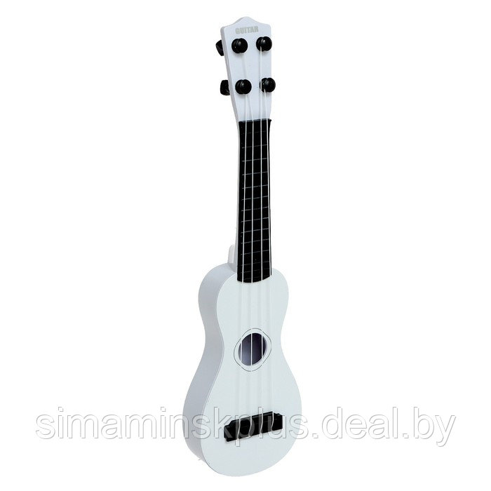 Игрушка музыкальная - гитара «Стиль», 4 струны, 38,5 см., цвет белый - фото 2 - id-p218047893
