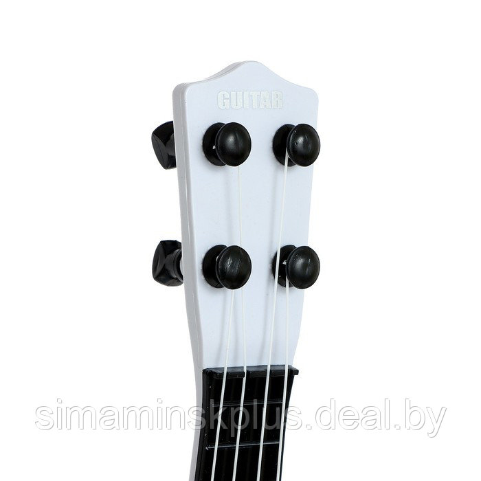 Игрушка музыкальная - гитара «Стиль», 4 струны, 38,5 см., цвет белый - фото 4 - id-p218047893