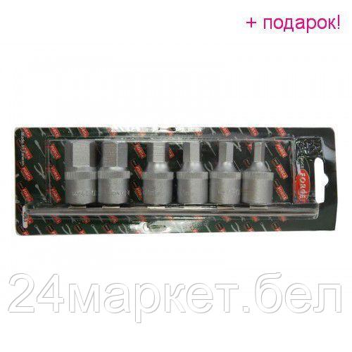 Rock FORCE Набор головок 6-гранных для маслосливных пробок, 6пр., 1/2"(8,10,12,14,17,19мм) Rock FORCE RF-4063 - фото 1 - id-p218047333