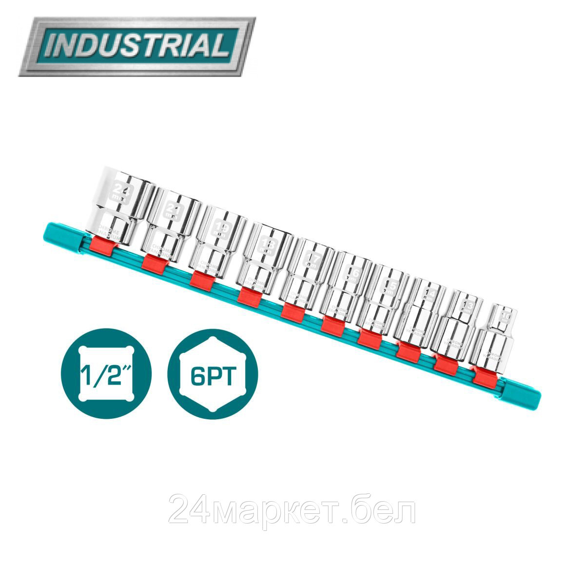 Набор головок 1/2 " TOTAL THT121101 (10шт) THT121101