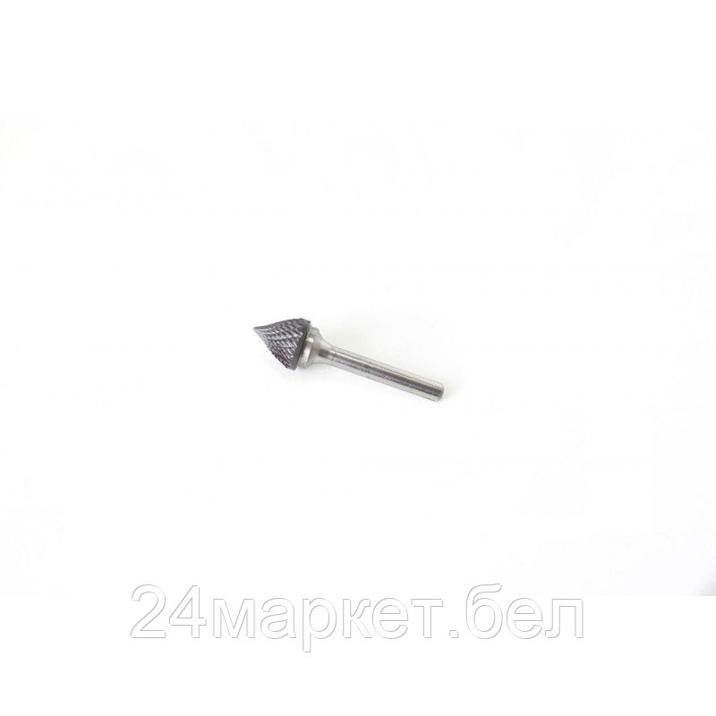 Шарошка коническая "пика" вытянутая по металлу(Ø 12мм,Ø хвостовика 6мм),в пластиковом футляре Forsage - фото 3 - id-p218049322