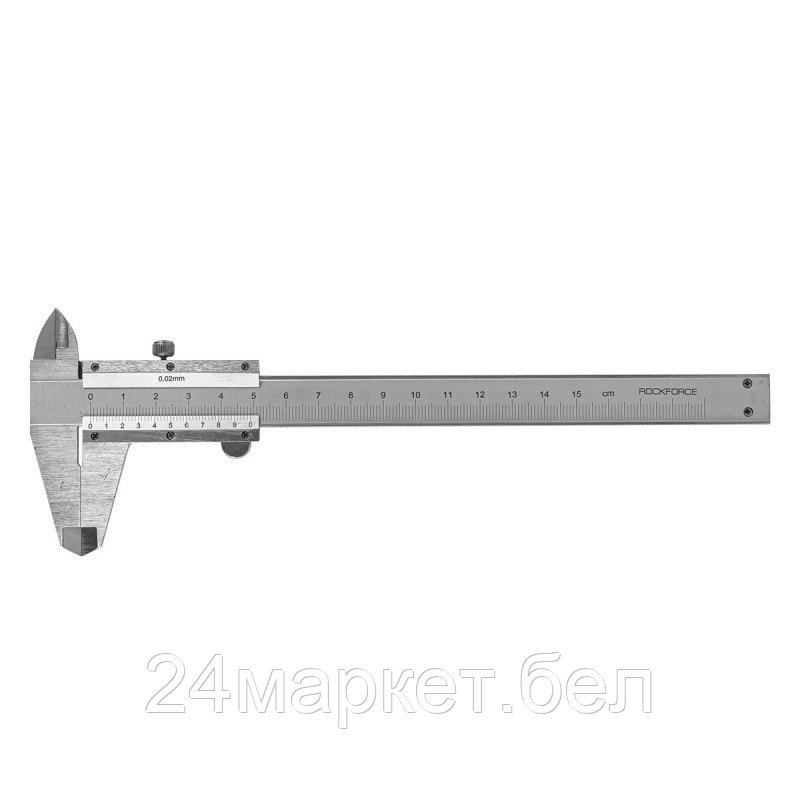 Штангенциркуль (0-150мм, 0.02мм; внутр. Ø, наруж. Ø + глубиномер), в пластиковом футляре Rock FORCE RF-5096P1 - фото 1 - id-p218048666