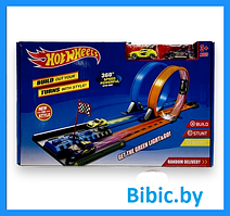 Трек Хот вилс Hot wheels с трамплином автозапуском, трасса для машин HW11, игрушки автотрек гоночный  Хотвилс