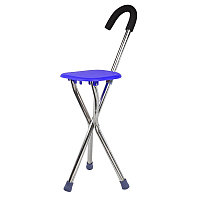 Трость-стул складная 3-х ногая (L трости-850мм, высота посадочного места-450мм, размер посадочного