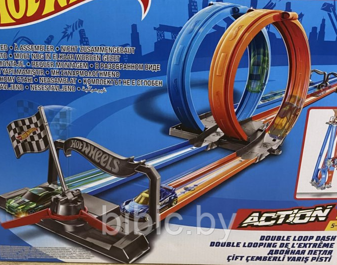 Трек Хот вилс Hot wheels с трамплином автозапуском, трасса для машин HW11, игрушки автотрек гоночный Хотвилс - фото 3 - id-p218050084