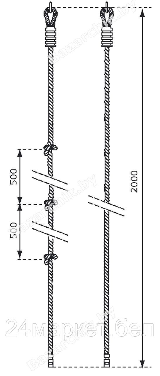 Канат для лазания KBT (без узлов) 2000мм KBT 312.001.001.001 - фото 4 - id-p218049038