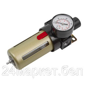 Фильтр-регулятор с индикатором давления для пневмосистем 1/2''(10Мк, 1400 л/мин, 0-10bar,раб. температура, фото 2