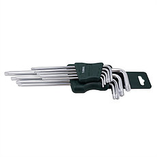 Набор ключей TORX Г-образных экстра длинных, 9пр. (Т10, Т15, Т20, Т25, Т27, Т30, Т40, Т45, Т50) в пластиковом, фото 3