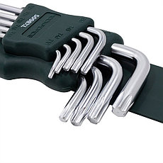 Набор ключей TORX Г-образных экстра длинных, 9пр. (Т10, Т15, Т20, Т25, Т27, Т30, Т40, Т45, Т50) в пластиковом, фото 3