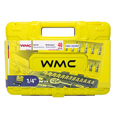 Набор инструмента 46пр. 1/4''(6-гран.)(4-14мм) WMC TOOLS WMC-2462-5 EURO, фото 3