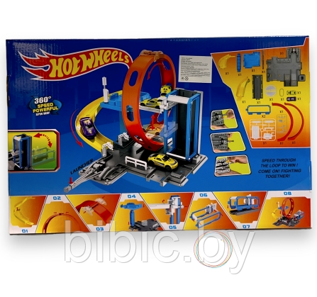 Трек Хот вилс Hot wheels с трамплином автозапуском, трасса для машин HW15, игрушки автотрек гоночный Хотвилс - фото 2 - id-p218051963