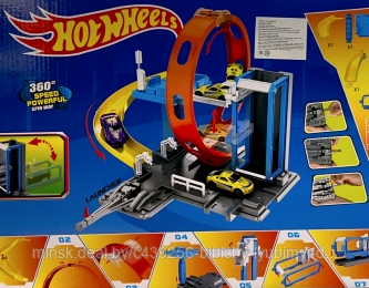 Трек Хот вилс Hot wheels с трамплином автозапуском, трасса для машин HW15, игрушки автотрек гоночный Хотвилс - фото 3 - id-p218051963