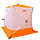 Палатка зимняя Следопыт КУБ 1 Oxford 240D PU 1000 (1.5x1.5x1.7 м) бело-оранжевая, фото 2