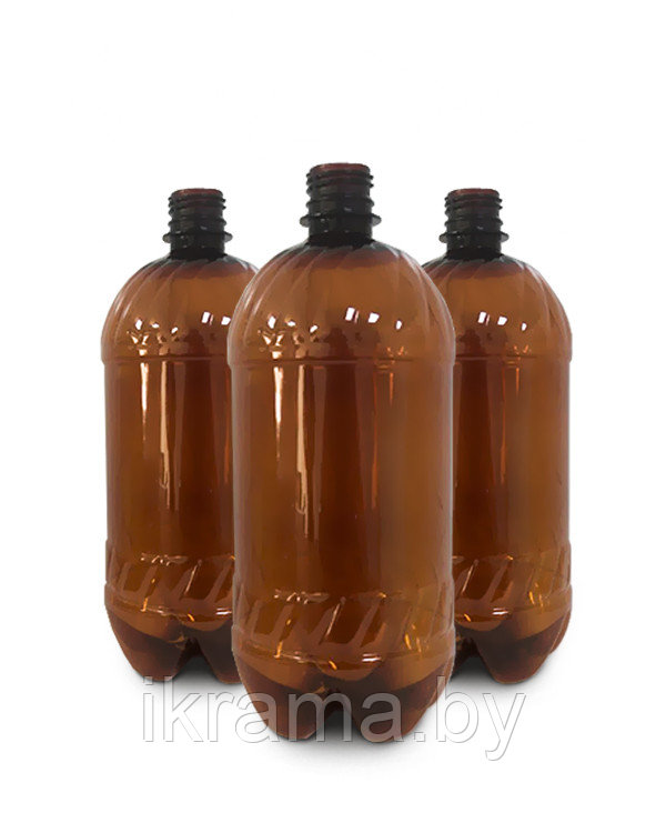 Бутылка пластиковая с пробкой 1 литр 10 шт - фото 1 - id-p218058716