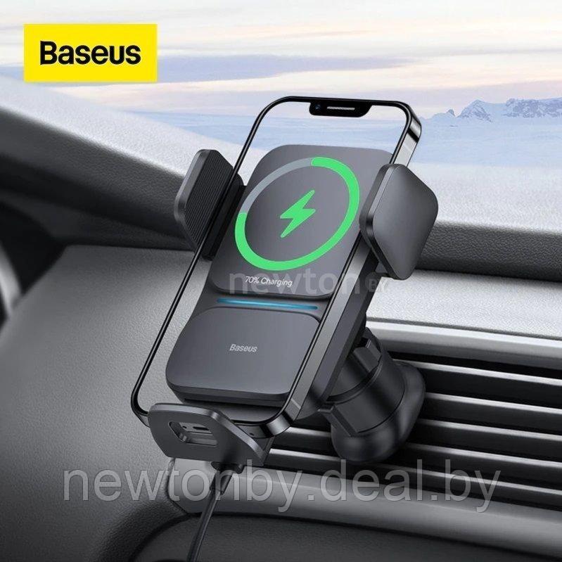 Держатель для смартфона Baseus Wisdom Auto Alignment Car Mount Wireless Charger CGZX000001 - фото 1 - id-p208669249