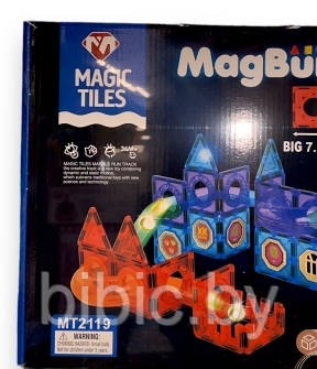 Детский магнитный конструктор Magic Tiles MT2119 75 деталей, игра головоломка для детей, настольная игра - фото 2 - id-p218060672