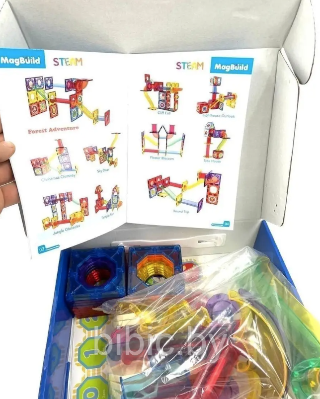 Детский магнитный конструктор Magic Tiles MT2118 49 деталей, игра головоломка для детей, настольная игра - фото 2 - id-p218060688