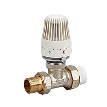 Комплект терморегулирующего оборудования для радиаторов с предварительной настройкой, прямой, 1/2, арт.JX-0654