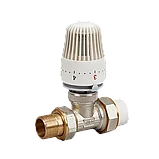 Комплект терморегулирующего оборудования для радиаторов с предварительной настройкой, угловой,1/2, арт.JX-0654, фото 2