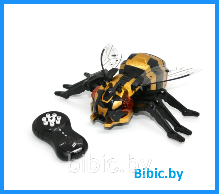 Детская радиоуправляемая интерактивная игрушка Пчела на пульте управления 128А-33, роботы игрушки для детей - фото 1 - id-p218060787