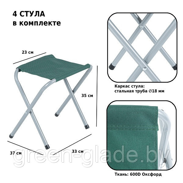 Набор мебели для пикника Green Glade M790-3 (зелёный) - фото 4 - id-p70776812