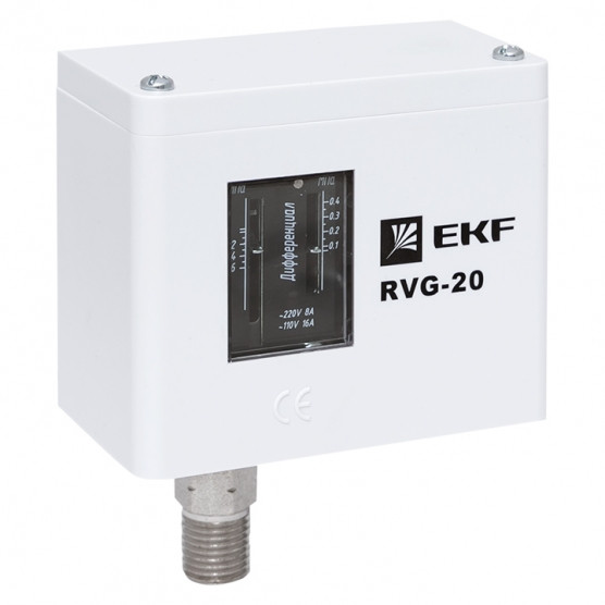Реле избыточного давления EKF RVG-20-0,6 (0,6 МПа) - фото 1 - id-p218060813