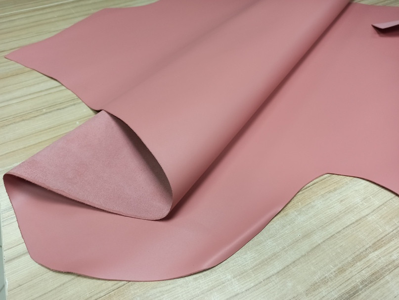 Натуральная кожа "Вителло" розовый 1.3-1.5 мм
