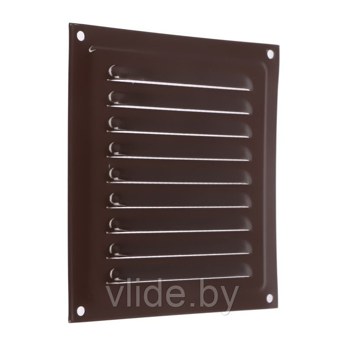 Решетка вентиляционная ZEIN Люкс РМ1515КР,150 х 150 мм, с сеткой, металлическая, коричневая - фото 4 - id-p202254409