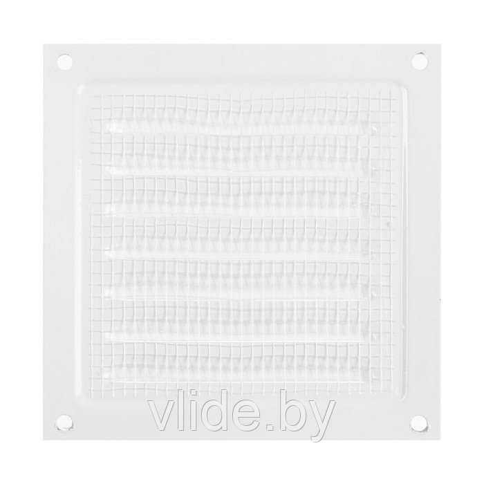 Решетка вентиляционная ZEIN Люкс РМ1212, 125 х 125 мм, с сеткой, металлическая, белая - фото 6 - id-p202254473