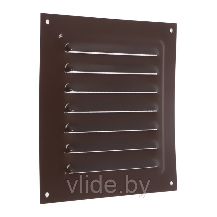 Решетка вентиляционная ZEIN Люкс РМ1717КР, 175 х 175 мм, с сеткой, металлическая, коричневая - фото 4 - id-p202254542