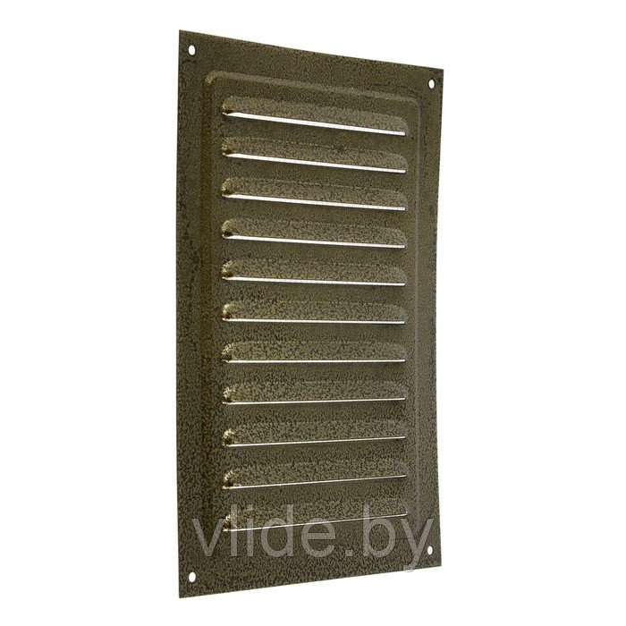 Решетка вентиляционная ZEIN Люкс РМ1724З, 170 х 240 мм, с сеткой, металлическая, золотая - фото 4 - id-p205025645