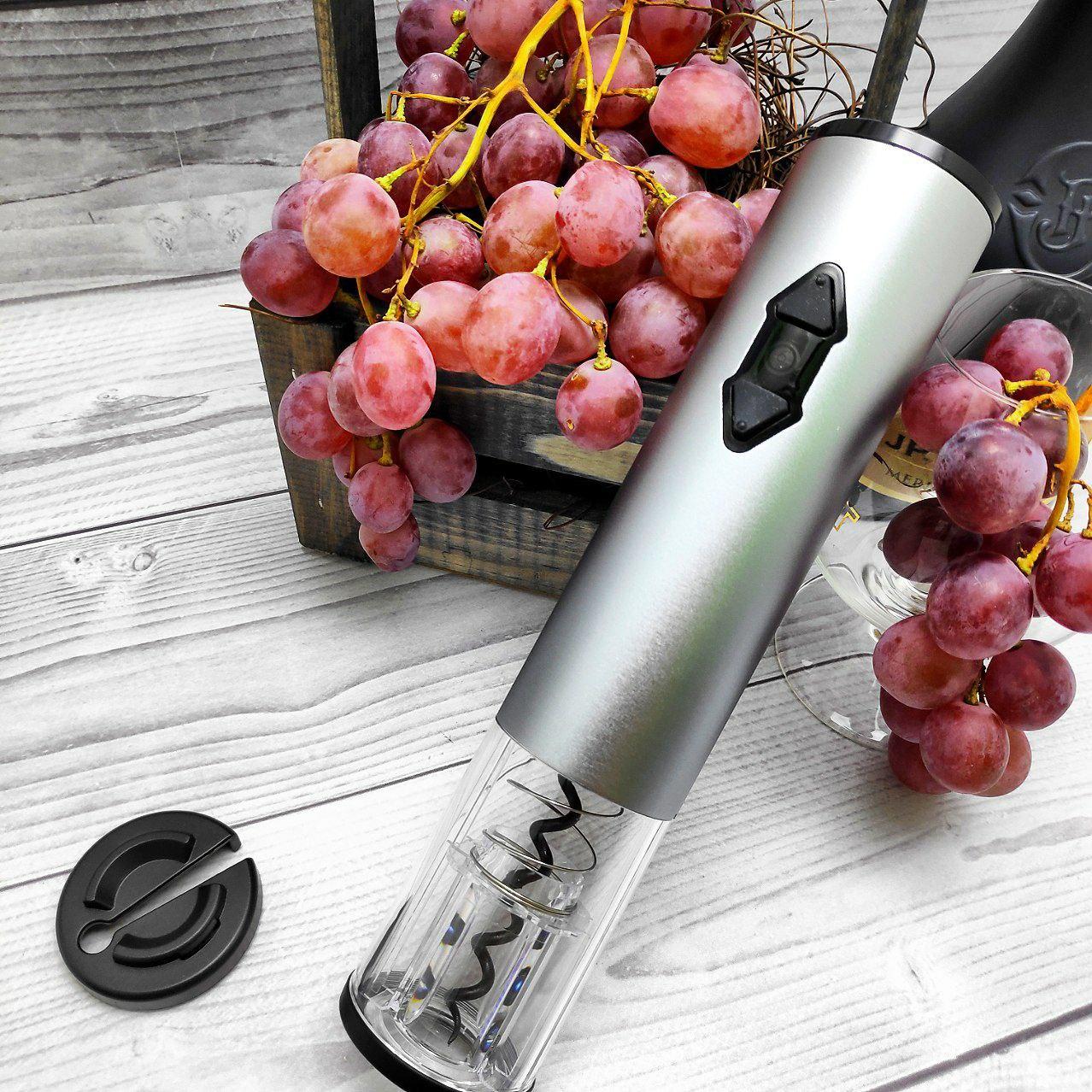 Электрический штопор для вина Majesty с круглым ножом для удаления фольги 23.5 см., Красный - фото 2 - id-p218061890