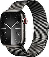 Умные часы Apple Watch Series 9 LTE 45 мм (корпус из нержавеющей графит/миланский графитовый)