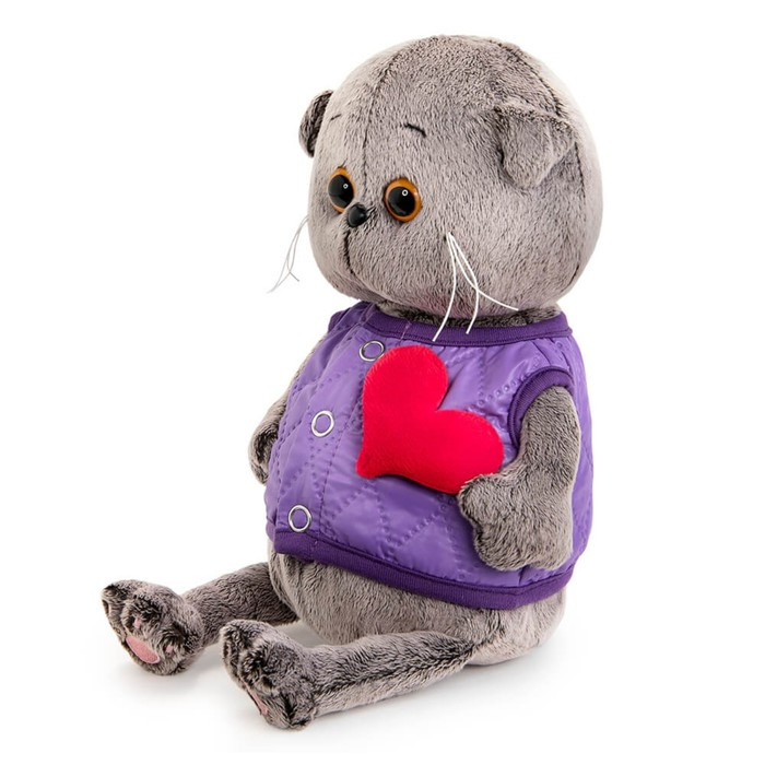 Мягкая игрушка «Басик BABY в дутом жилете с сердечком», 20 см - фото 2 - id-p218075618