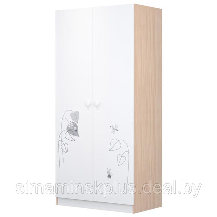 Шкаф French, двухсекционный, 190х89,8х50 см, цвет белый/дуб пастельный - фото 1 - id-p218075713