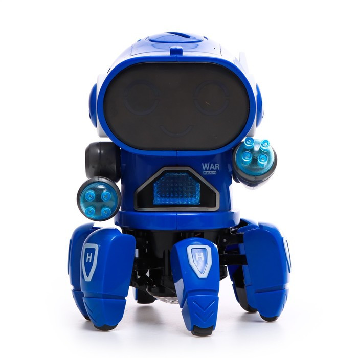 Робот музыкальный «Вилли», световые и звуковые эффекты, ходит, цвет синий - фото 2 - id-p218075722