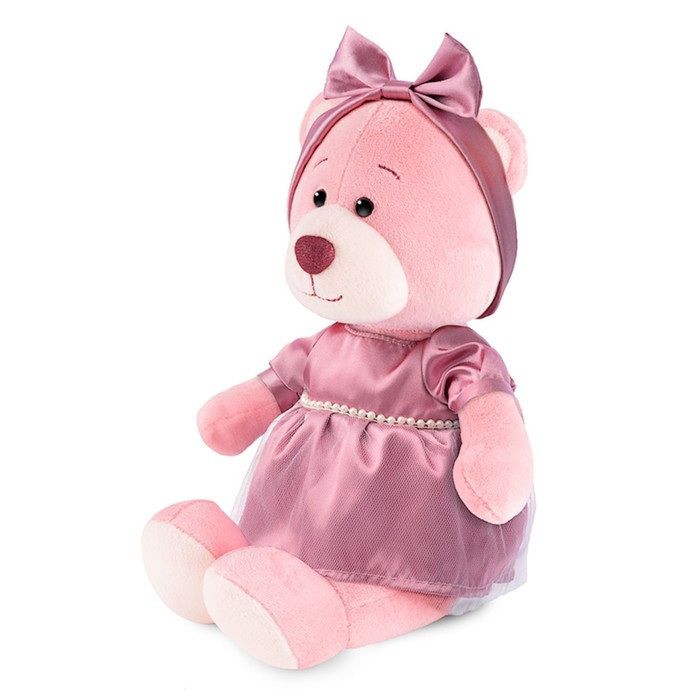 Мягкая игрушка "Мишка Молли в лиловом платье с бусинками", 21 см RM-M020-21 - фото 1 - id-p218076028
